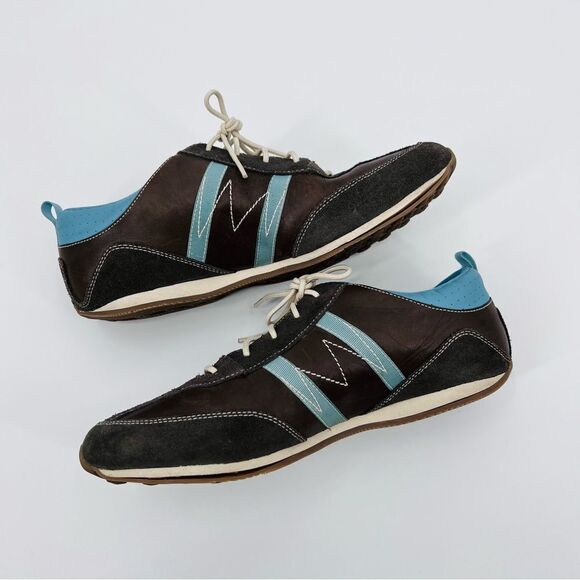 Timberland Sneakers Brown Blue Suede Leather Size 10 - Picture 5 of 9